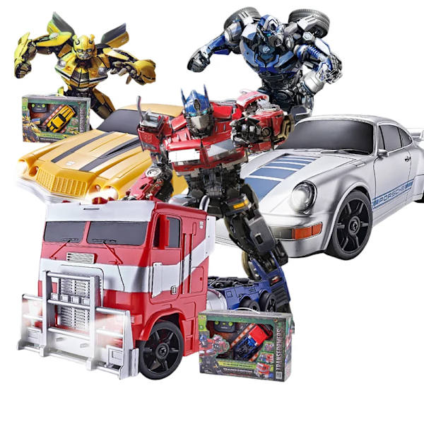 Transformers 7 Optimus Prime Bumblebee Fjärrkontroll Bil Fyrhjulsdrift Racingbil Actionfigur Robotleksaker Barnpresent A