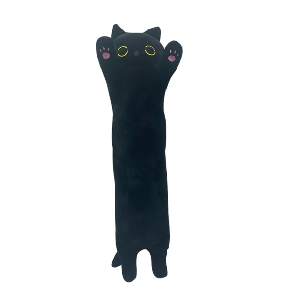 50 cm svart lång katt plyschkudde Kawaii mjuka mjukisplysch Plysch Squishy Kattungekudde Julklappar Födelsedagspresenter till tjejer 50cm black B