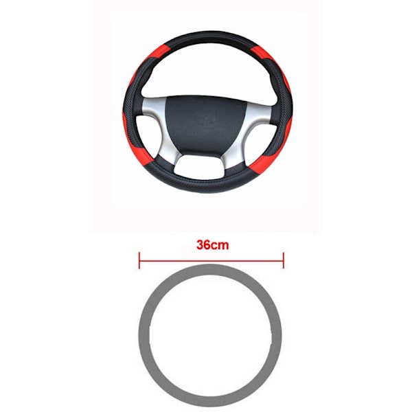 (36 CM) Cover för lastbilsbuss för 36 38 40 42 45 47 50 CM 7 storlekar att välja kolfiber Svart Röd Dynamisk 36 CM