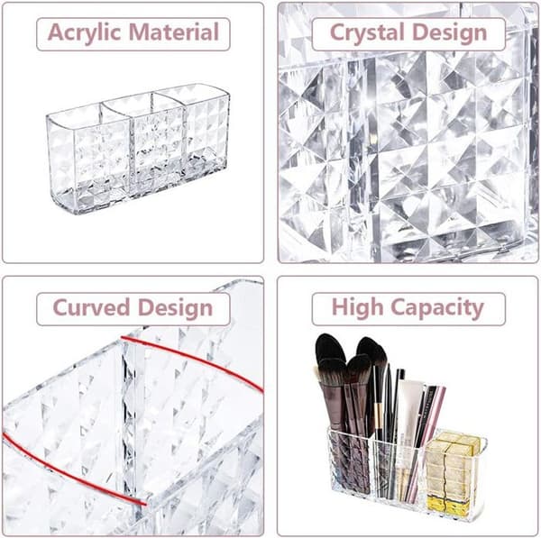 Kosmetik organizer, 3-rums makeup opbevaring.