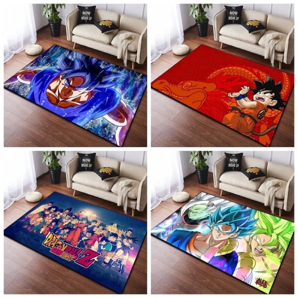 Dragon Ball Son Goku Super Saiyan Mattor Badmatta Halkfri Anime Cartoon Style Bejīta Kudde Absorberande matta Heminredning Present LZ3 60x90cm