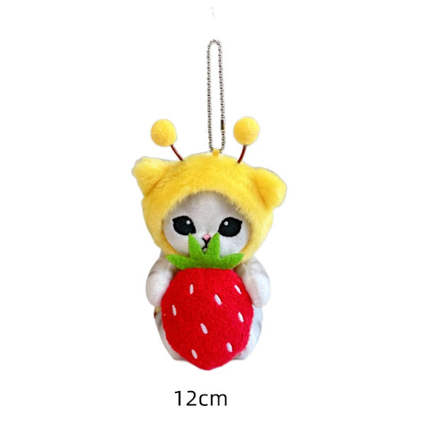 Kawaii Mofusand Anime Hobby Tempura Fried Räkor Haj Katt Tecknad Söt plysch docka hängsmycke väska hänge present till flickvän Q3