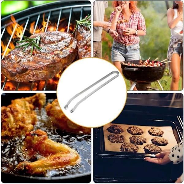 Grilltænger - Rustfrit stål - Sæt med 2 - Moderne design - Sikkert greb - Integrerede ruller