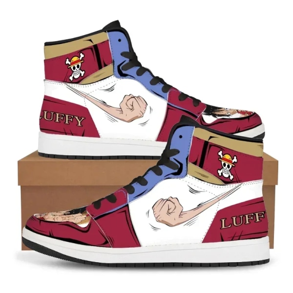 Naruto Anime Skor Herr Dropshipping Kakashi Itachi Cartoon Cosplay Sneakers One Piece Luffy Ace Högtopp Löparskor Barn Present 6 47