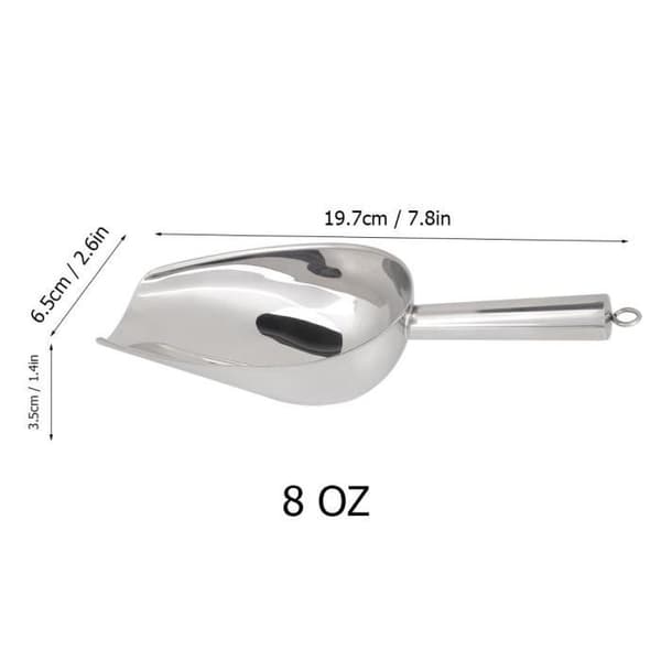 (Rustfrit stål) Madske - Lanqi - Rustfrit stål - 8 oz - Ergonomisk - Multifunktionel Stainless steel