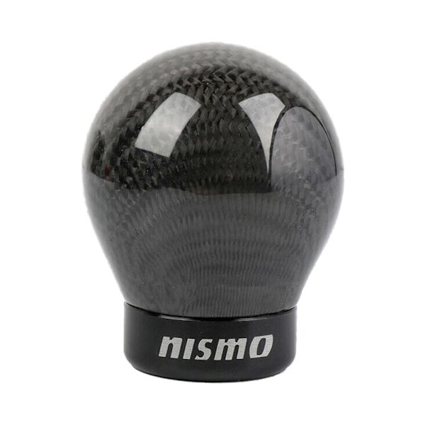 Car Racing Real Carbon Fiber Ball Shift-ratt Manuell växellåda Växlingsknopp med 3 adaptrar-svart black