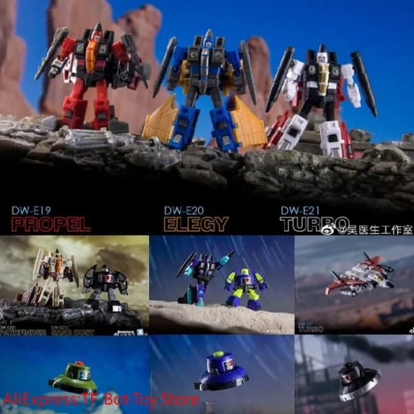 DR.WU Transformation Extreme Warfare DW-E19 Thrust Propel DW-E20 Dirge Elegy DW-E21 Ramjet Turbo DW-E22 Spacedisc Cosmos Figur