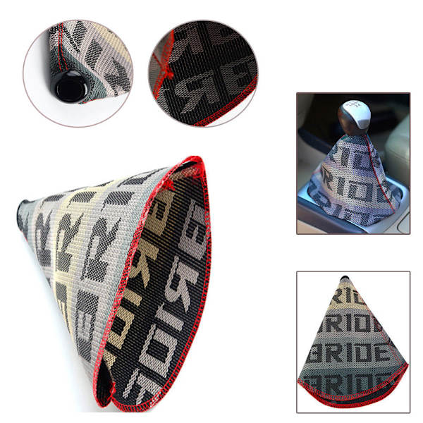 jdm Canvas högkvalitativt hypertyg växelspaksknopp Boot Racing cover för Universal Car-bride röd bride red