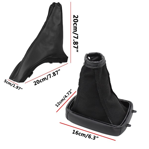 Växelspaksknopp Parkering Handbroms Damask Boot Cover Case Krage För Vauxhall/Opel Astra II G 1998 1999 2000 2001 2002 2003-2010-växelknopp set gear knob gaiter set