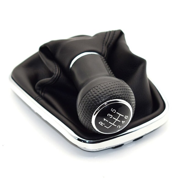 23mm för Volkswagen VW Golf 4 IV MK4 GTI R32 Bora Jetta 5-växlad svart ram Växelspaksknopp Spak Damask Boot 1999-2004-6 Speed 6 Speed