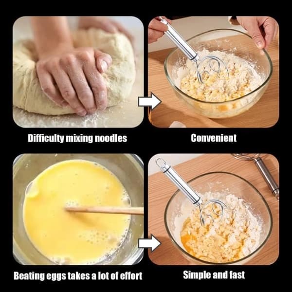Ring blender - Noname - Sæt med 2 - Rustfrit stål - Rundt håndtag - Ergonomisk design