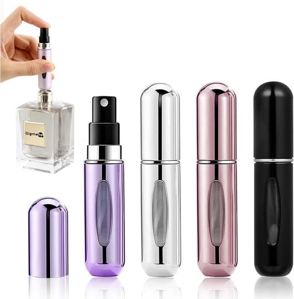 4 st Reseparfymflaskor 5 ml Mini Bärbar Reseparfymflaska Tom Påfyllningsbar Parfym PZCC