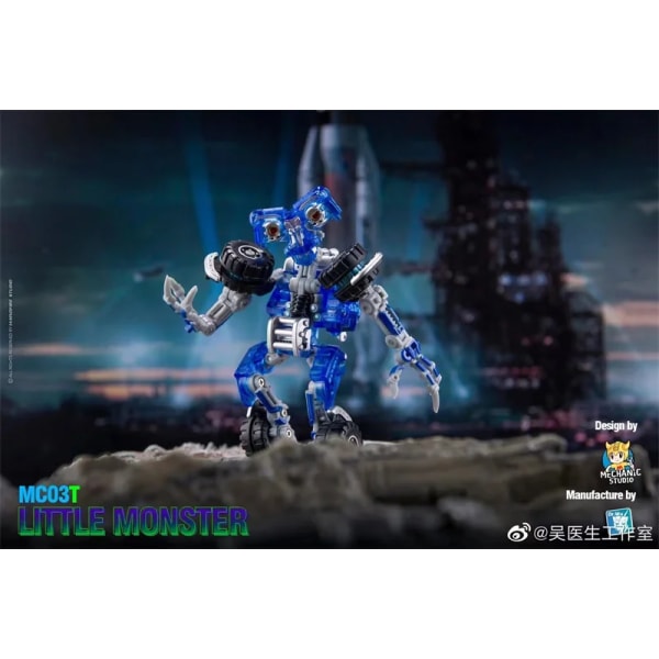 DR.WU Little Monster MC-03 MC03 Originalfärg MC03T Transparent version MC03P Transformationsleksak Actionfigur Robotmodell MC03T With Box