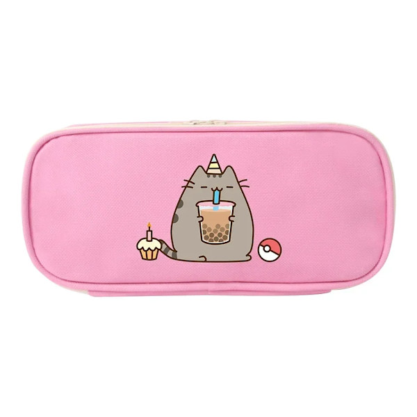 Nya Fat Cats Pusheen Studenter Pennfodral Tecknad Animation Figurer Printed Pennväskor Skolmaterial Brevpapper Födelsedagspresenter PJM 27 Red