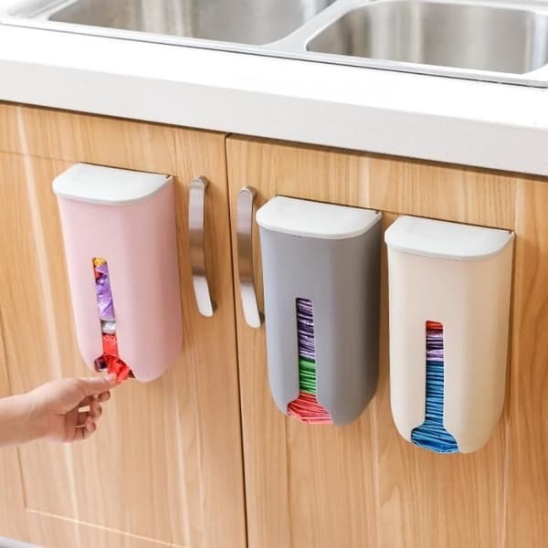 Förvaringslåda, Väggmonterad Köksavfallspåse Organizer Förvaringslåda, Badrum Plastpåse - Typ H