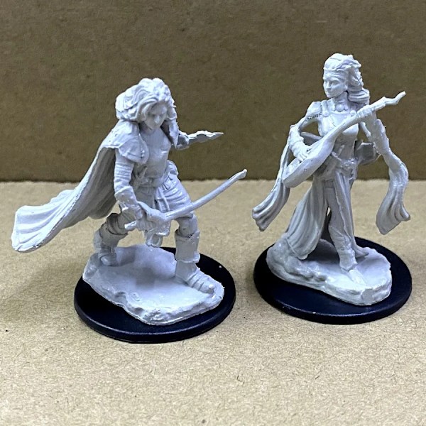 Lot Pathfinder Battles Deep Cuts Nolzur's Fighter Orc Druid Pirates Goblin Wolf Rogue Monk Brädspel Miniatyrer Miniatyrer Leksaker Female Bard