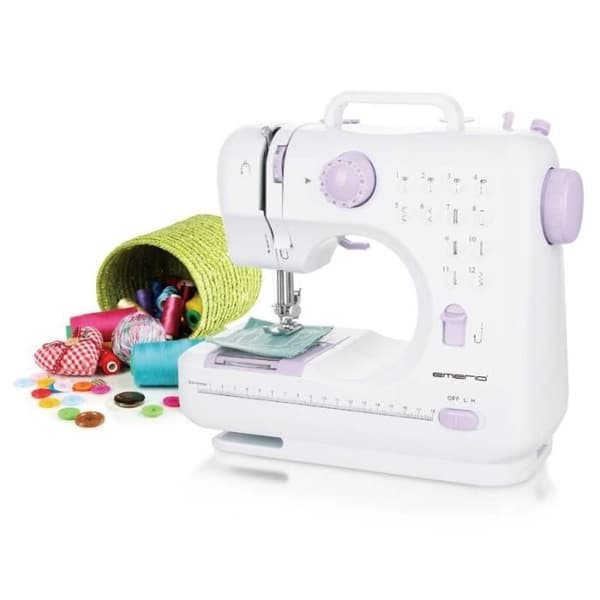Symaskin - EMERIO - SEW-121820 - 12 programmer - Trådkutter - Forenklet tråder