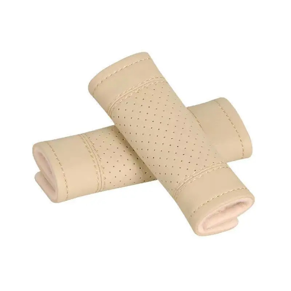 1/2st Biltak Handtagsskydd Andningsbar Halkskydd Varm PU Läder Dörrhandtag Skyddsfodral Universell Bilinredning 2Pcs Beige