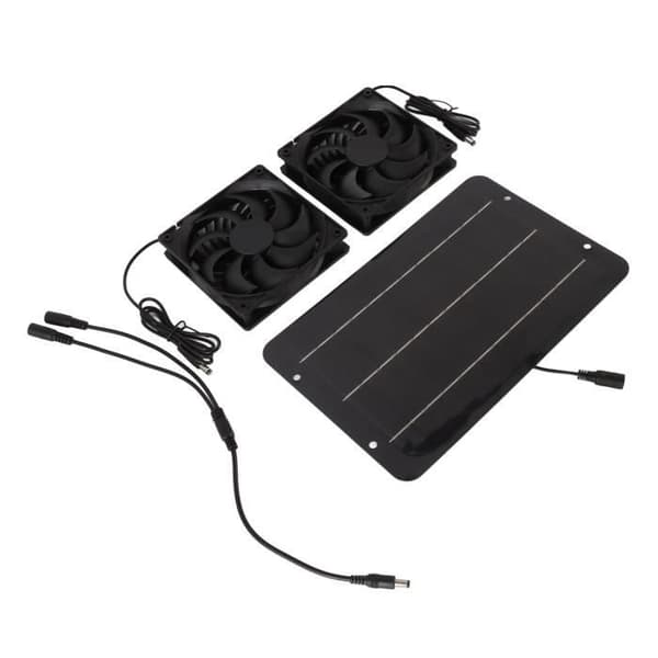 Solfläktsats - EJ.LIFE - 10W - Vattentät - 12V - Plug and Play