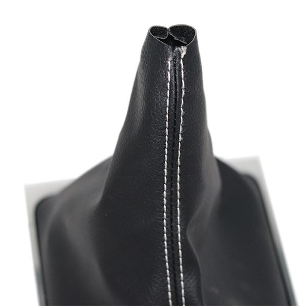 Krom & läder Bilväxel växelspaksreglage Gaitor cover för VW Passat B6 CC 3C R36 TDI TFSI TSI (2006-2011)-5 hastighetsratt 5 Speed knob