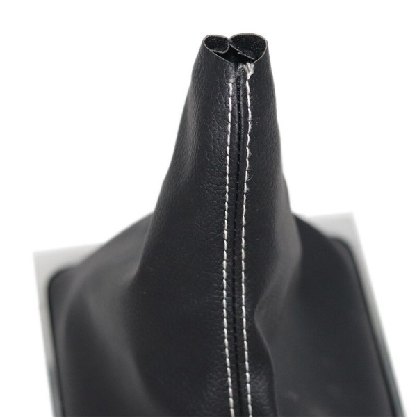 Krom och läder Bilväxel växelspaksspak Gaitor Boot Cover för VW Passat B6 CC 3C R36 TDI TFSI TSI (2006-2011)-5 Speed ​​black line 5 Speed black  line