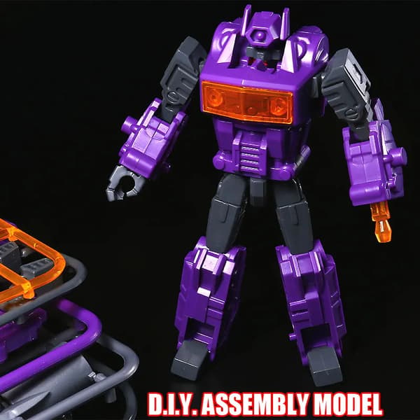 Monteringsmodell D.I.Y. KBB Transformasjon G1 TF Shockwave Shockblast Håndlaget Actionfigur Robot Gutter Leker Barnegaver