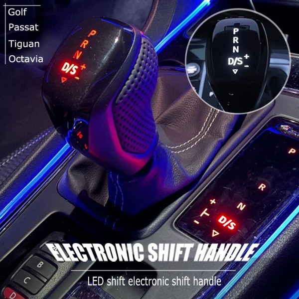 DSG För VW golf 7 passat B8 tiguan MK2 CC Scirocco Octavia Kodiaq superb jetta MK5 MK6 säte ibiza leon LED Electronic Shift Hand-RED-Matt Silver RED-Matt Silver