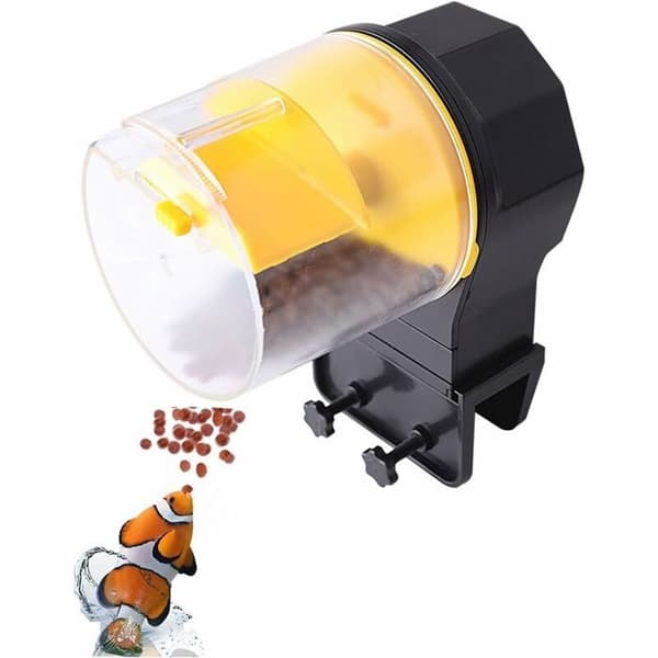Automatisk fiskefoderautomat til akvarium, fugtbestandig automatisk elektrisk fiskefoderautomat, foderdispenser P