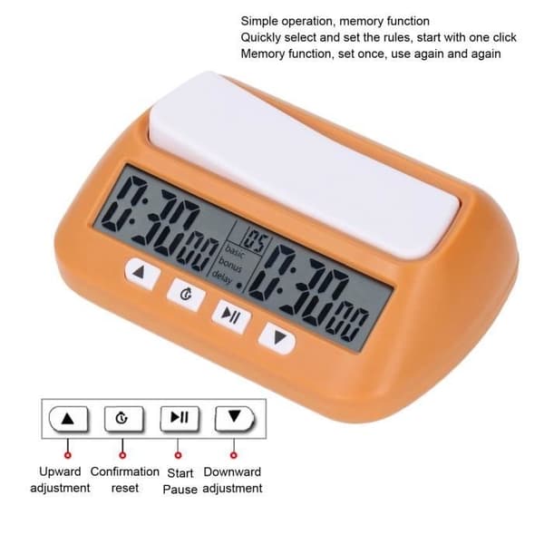 VGEBY Digital Schackklocka Portabel Schacktimer Professionell Schackmatchklocka Schackspel