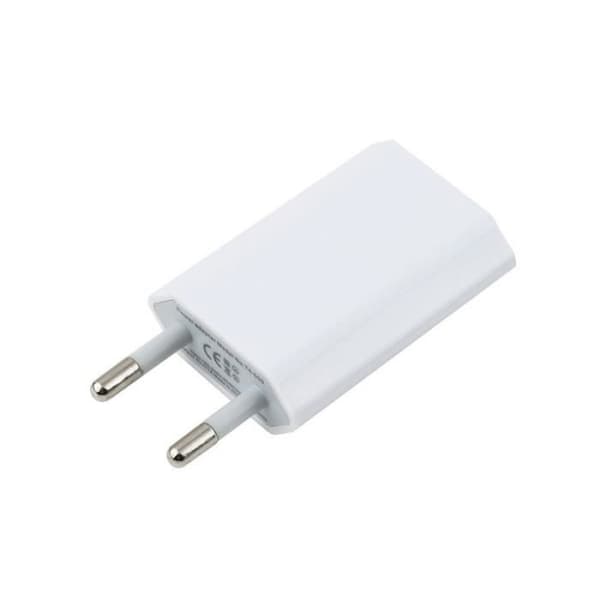 2 Universell Vit Adapter Laddare EU Kontakt Vägguttag 1A iPhone 8 Plus
