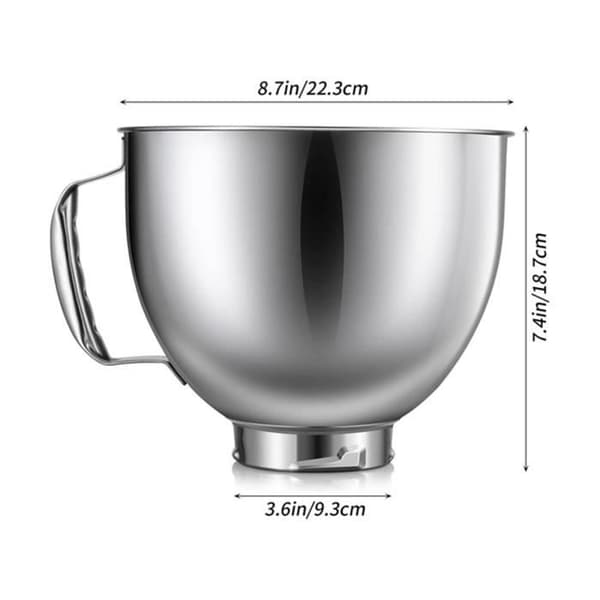2 stk. skål i rustfrit stål til KitchenAid 4,5-5 Quart Tilt Head Stand Mixer til KitchenAid Mixer Skål Passer til BLENDER