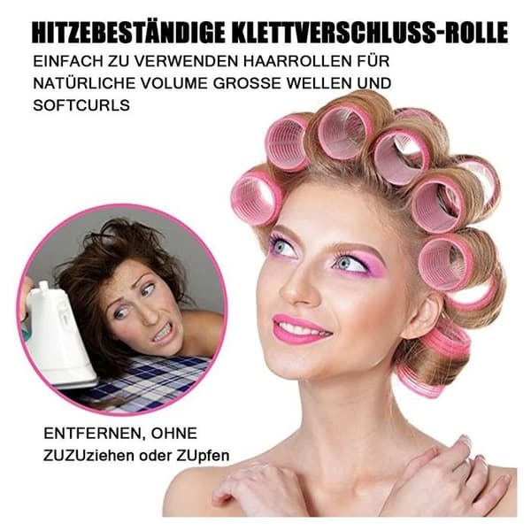 Hårkrølltangsett, selvklebende krølltang