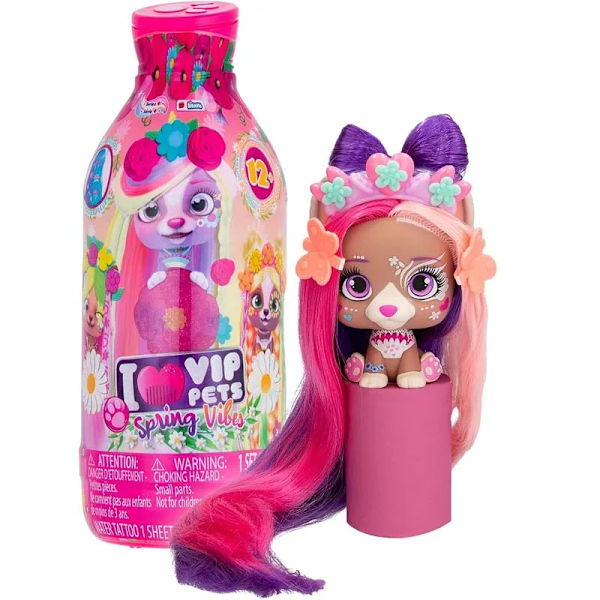 Original I Love VIP Pets Pet Mini Fan Series Mini Fan Presenter för barn C Randomly two