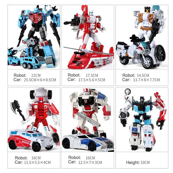 Haizhixing 5 i 1 Bruticus Devastator Superion Defensor Transformationsrobot Bil Action Figurer Flymodel Børn Drengelegetøj