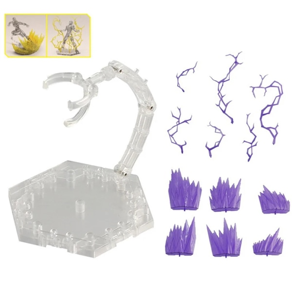 Marksprickor Explosion Plattform Impact Effekt Modell Action Figur One Piece Ace Fire Scener Leksaker Specialeffekt Stativ Basleksak NO 40