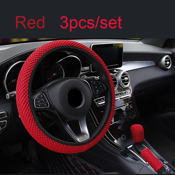 (Röd 3st) Universal 38CM 1/3 st Ice Silk Cover Kugghjul Handbromsskydd Slitstarka Anti-halk Bilinredningstillbehör Red 3pcs