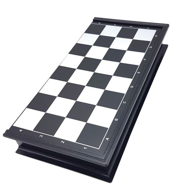 32 cm Sammenleggbart Magnetisk Sjakksett Black and White