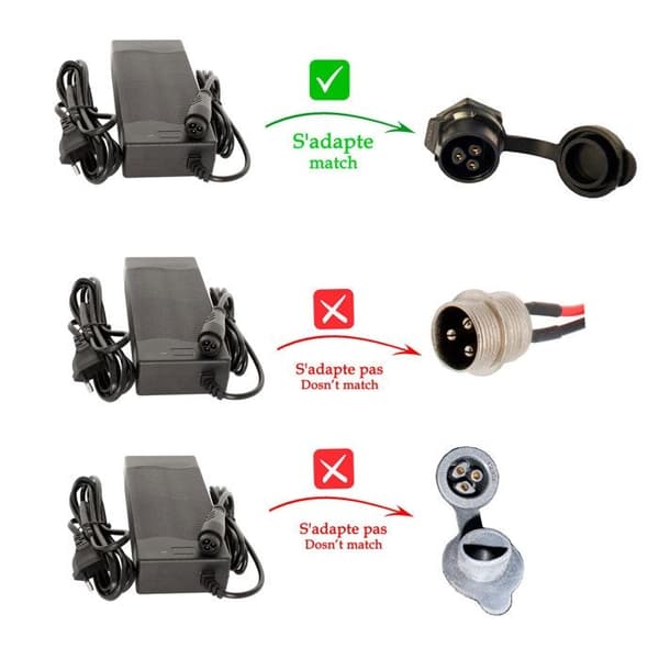 Dualtron mini 58.1V 2A oplader til elektrisk scooter Black