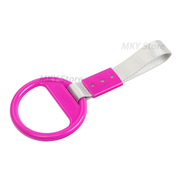 Universal färgglad PVC-bil cirkulär dragrem för universal PVC-varningsring, högresistans nylon Silver Rose Red