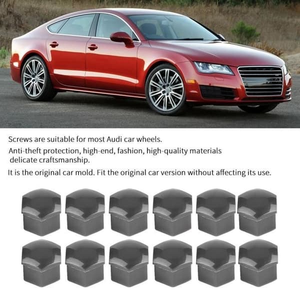 20 STK 17MM Hex Plastik Hjulbolt Dæksel Møtrik Grå Til Audi HB046