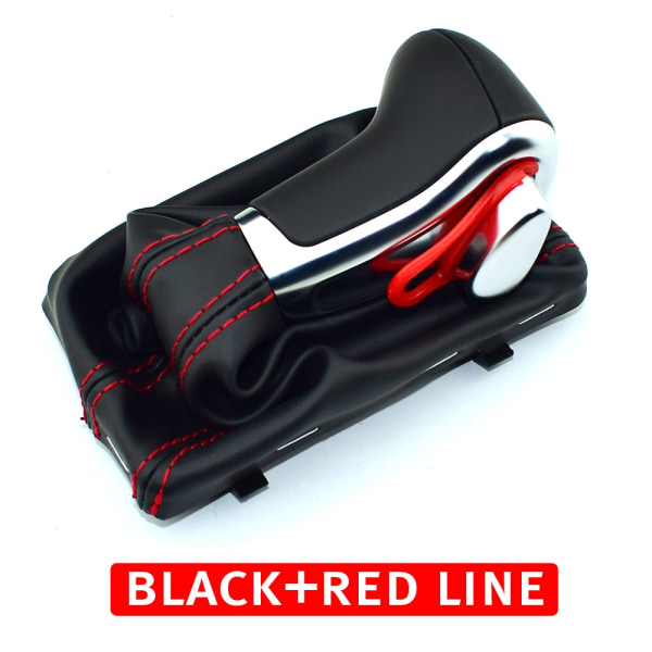 Billäder Krom VÄXEL Växelknopp Växlingsrattar FÖR AUDI A6 A7 A3 A4 A5 A6 c6 Q5 2009 2010 2011 2012 2014 4G1 713 139 R-röd linje svart red line black