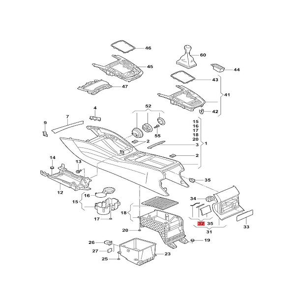 8K0864383 Nytt Konsol Bakre Askkopp Dörrlock Reparationssats För Audi A4 B8 Avant RS4 RS5 Q5 SQ5 A5 S5 Coupe Sportback 2009-2017 1 Set