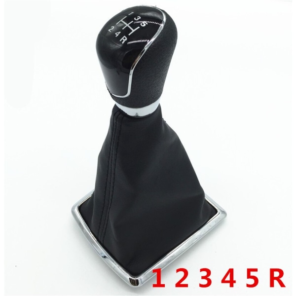 5/6-växlad manuell bilstyling Växelspaksknopp Damask Boot Case för Ford Focus 2 MK2 FL MK3 MK4 Fiesta MK7 KUGA GALAXY C-max B-max-5 Speed Black 5 Speed Black