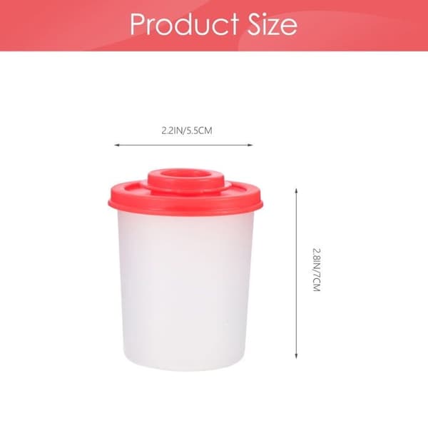 Sett med 2 mini krydderflasker, små pepperflasker, transparente pepperstrøere, krydderbeholder