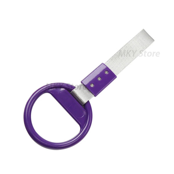 Universal färgglad PVC-bil cirkulär dragrem för universal PVC-varningsring, högresistans nylon Silver Purple