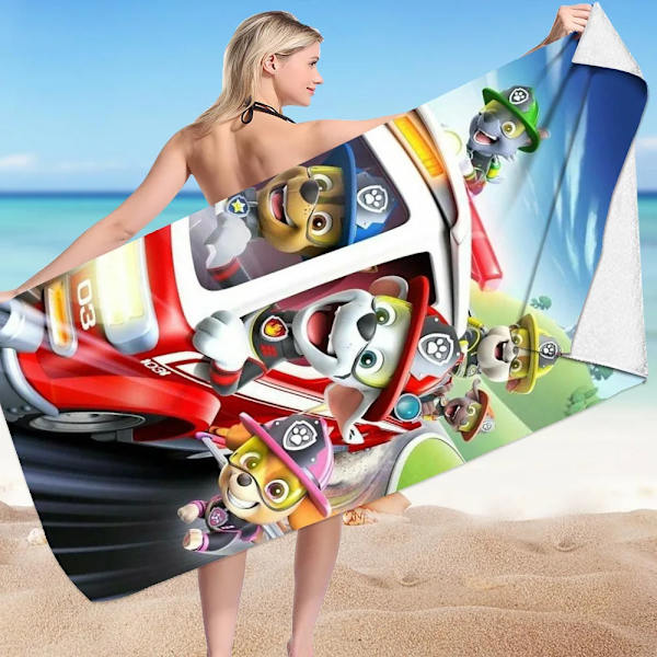 Anime Paw Patrol Strandhandduk Tecknad Chase Sommarhanddukar Badrum Badhandduk Simma Julhanddukar Resor Strandhandduk Snabbtork STJ-24-13 70x150 Fine fibres