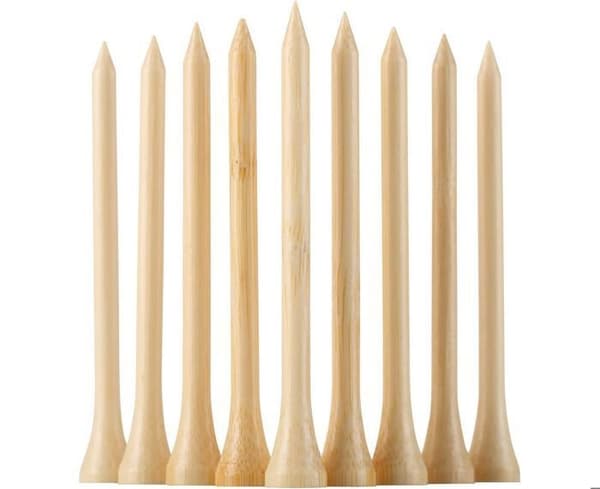 100 st Golf-peggar, Tålig Bambu, Originalfärg, 83mm*10.8mm*4.5mm