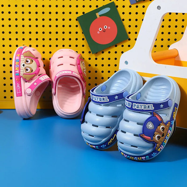 Paw Patrol Barntofflor Tecknad Skye Chase Rubble Halkfria badrumstofflor Hål Skor Baby Pojkar Flickor Strandskor Barn Present 1 26-27 (17cm insole)