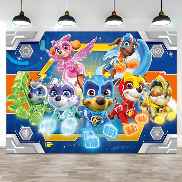 Paw Patrol Födelsedagsfest Bakgrund Pojke Baby shower Fotografi Bakgrund Valp Hund Tema Banner Fotostudio Dekoration Paw Patrol Vinyl 300x200cm