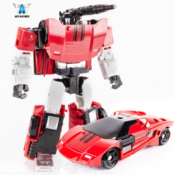 AOYI Transformation H6002-9B Extern Biografi Sideswipe Gunpla Deformerbar bilrobot ABS Plast Action Figur KO Figma Toy BMB H6002-9b